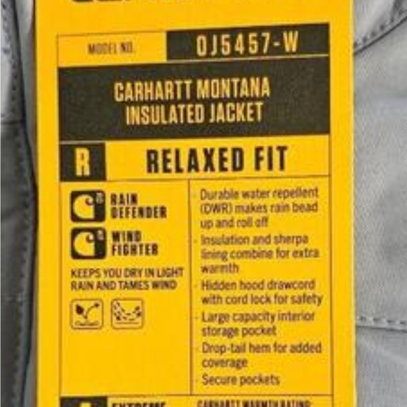 Carhartt Women's Montana Relaxed Fit Insulated Jacket Light Blue/Gray Puffer - Picture 6 of 11